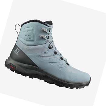 Salomon WoOUTBLAST THINSULATE™ CLIMASALOMON™ WATERPROOF Kadın Yürüyüş Ayakkabısı Mavi | TR 2847SGL